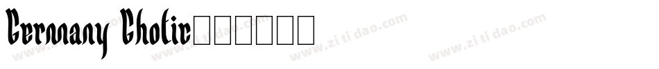 Germany Ghotic字体转换